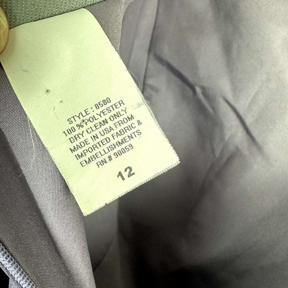 Davids Bridal Purple Bridesmaid Empire Waist Dress Satin Bow Formal Gown Size 12 - Picture 9 of 12